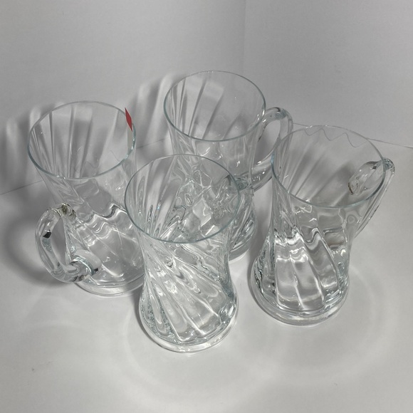 Crystal Beer Mugs Glasses vintage set of 4 - Picture 7 of 10